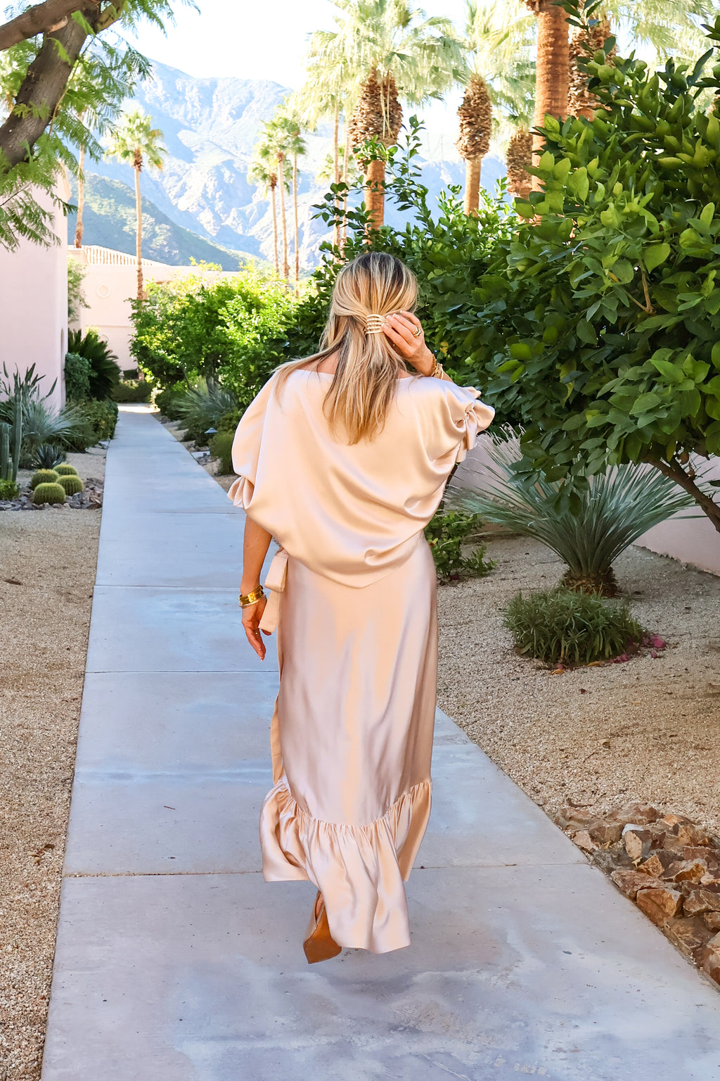 Luxury Silk Ruffle Wrap Around Skirt